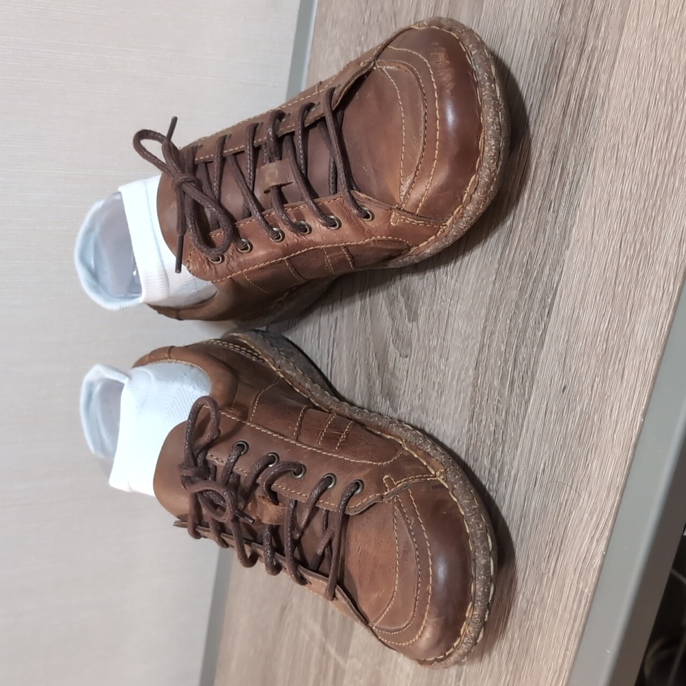 Born Brown Leather Lace Up Oxford US 9.5
